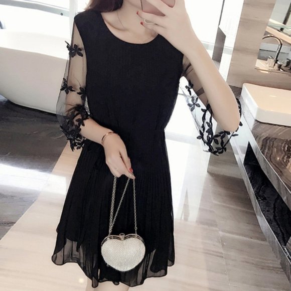 Summer Short Sleeve Slim Dress - Picture 4 of 4